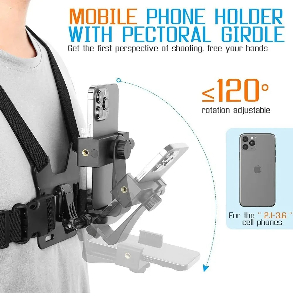 Chest Strap Phone Holder – Adjustable & Hands-Free